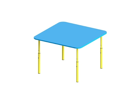 Стіл дитячий квадратний РОЗКОМ, розмір 800х800х460-580 мм